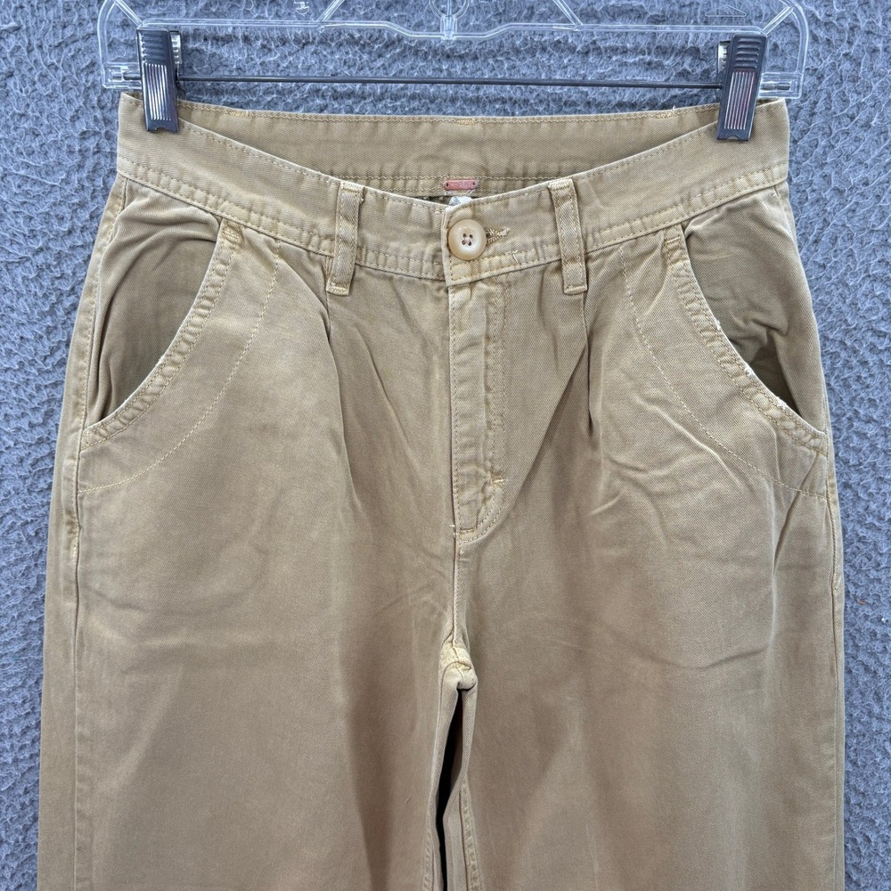 Free People Pants Womens Size 0 Khaki Tan Chino Cotton Twill‎ OB1379467
